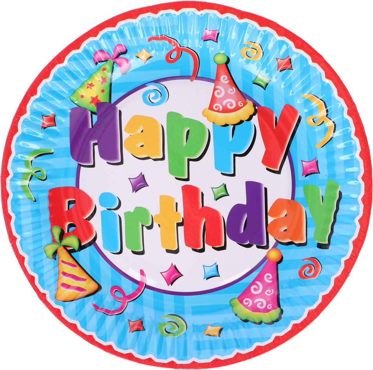 Verjaardag Bord Happy Birthday 18cm - 1 Stuks