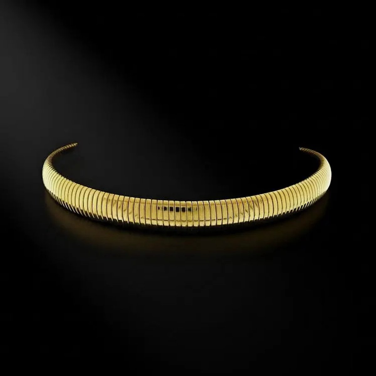 Victoria Valenza Goudkleurige RVS Collier/Choker - Ketting - Goudkleurig - RVS - Choker