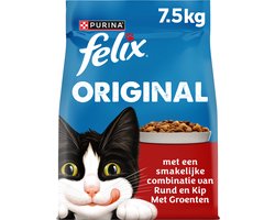 Felix Original - Kattenvoer droogvoer - Rund, Kip & Kalkoen - 7,5kg