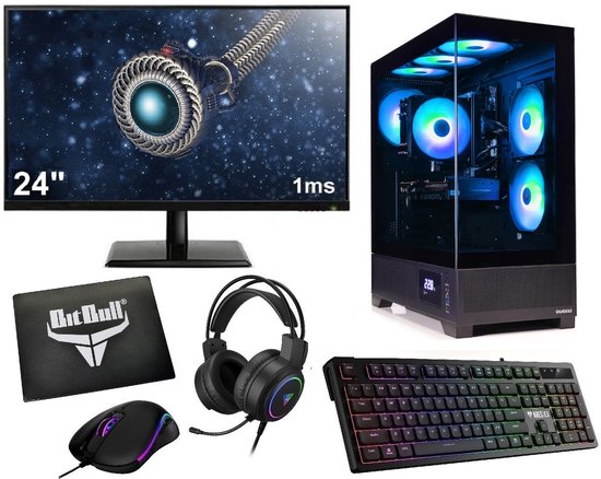 AMD Ryzen 5 5500 Game PC SET met RTX 3050 Videokaart en - BitBull - €945,00