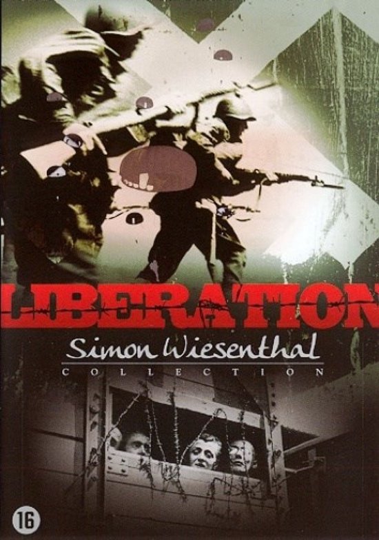 DVD hoes met soldaten in actie en tekst 'LIBERATION Simon Wiesenthal COLLECTION'.