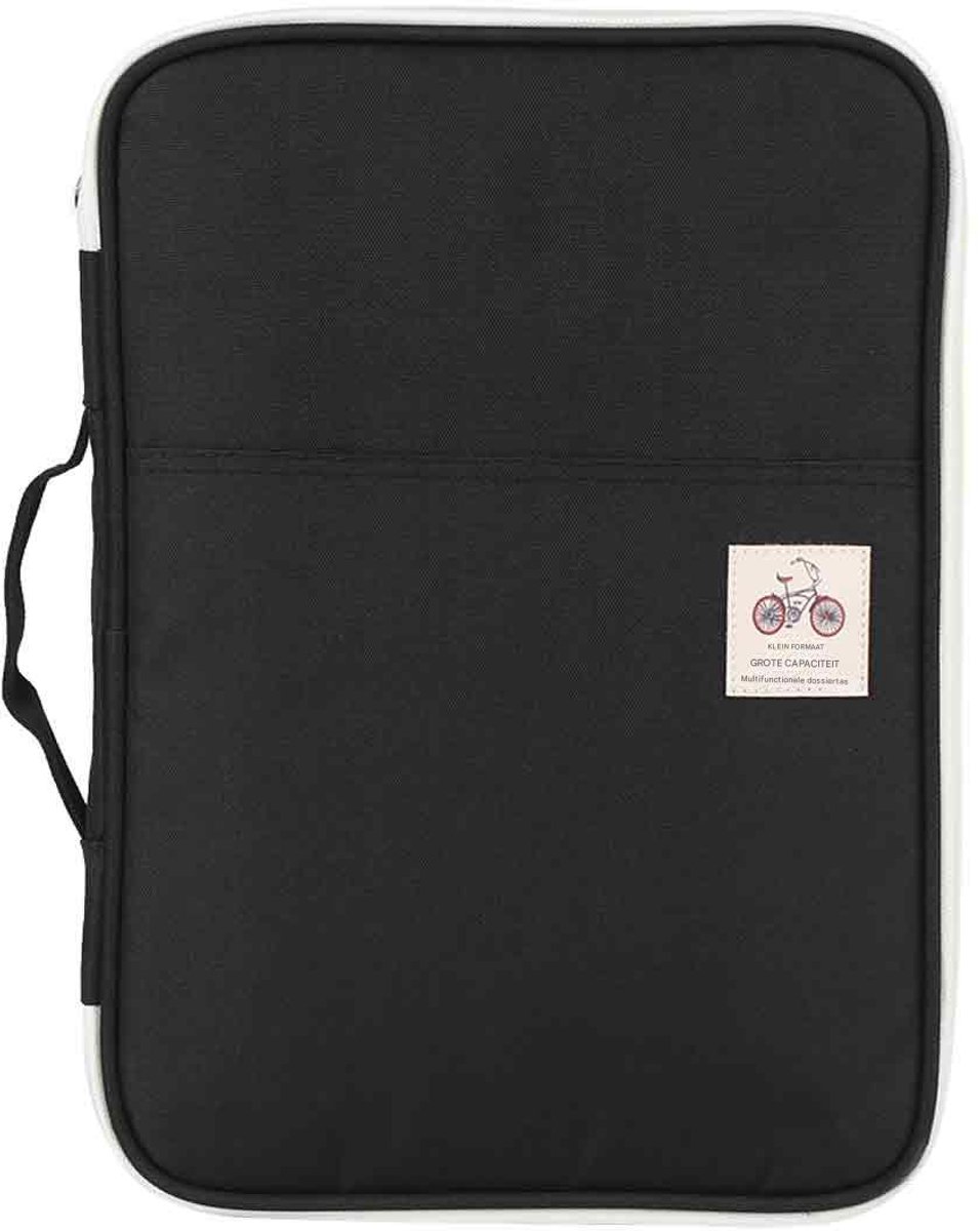 Documententas - A4 - Waterdicht Zipper Ontwerp - 1 Stuk - Kantoor Reizen Zwart