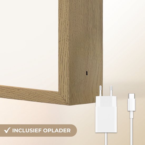 Nachtlampje 60x40 cm - Kinder lamp - Zon - Wolken - Pastel kleuren - Tafellamp kinderkamer draadloos - Slaapkamer lampje - Bedlamp kinderen - Kinderlampje - Wandlamp babykamer - Nachtlampjes van Merkloos — afbeelding 5
