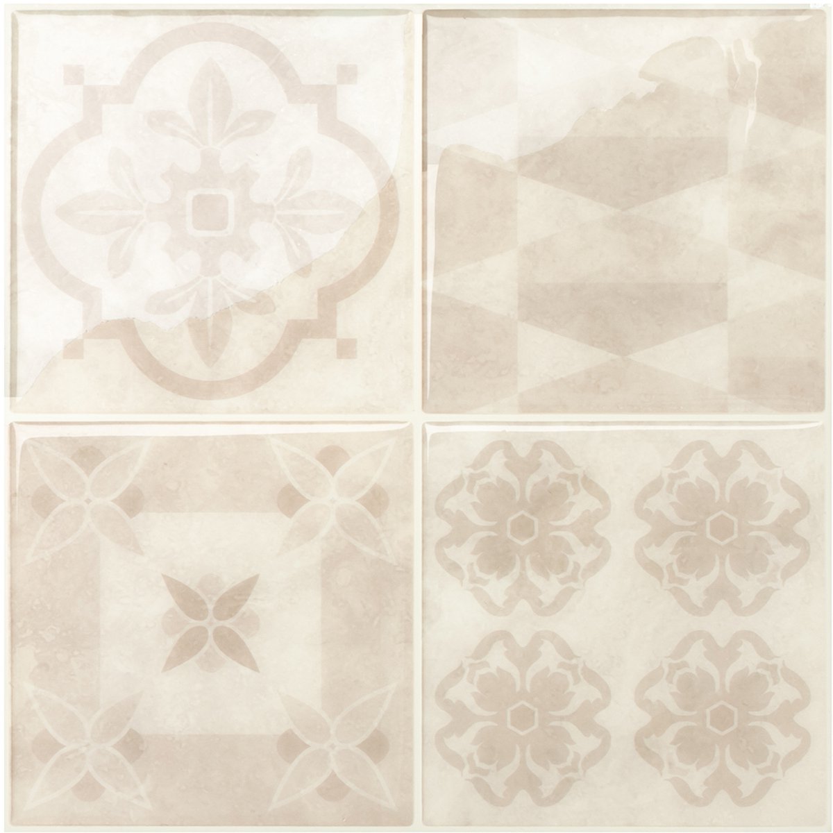 Smart Tiles Zelfklevende keuken achterwand voor keuken en badkamer Vintage Beige 4 22,86x22,86 cm
