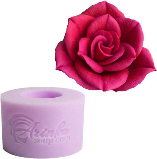 Moule en Siliconen 3D Rose Moule en Siliconen Élégance pour la Faire du savon/ Faire des bougies/ Moulage époxy / Plâtre/ Argile