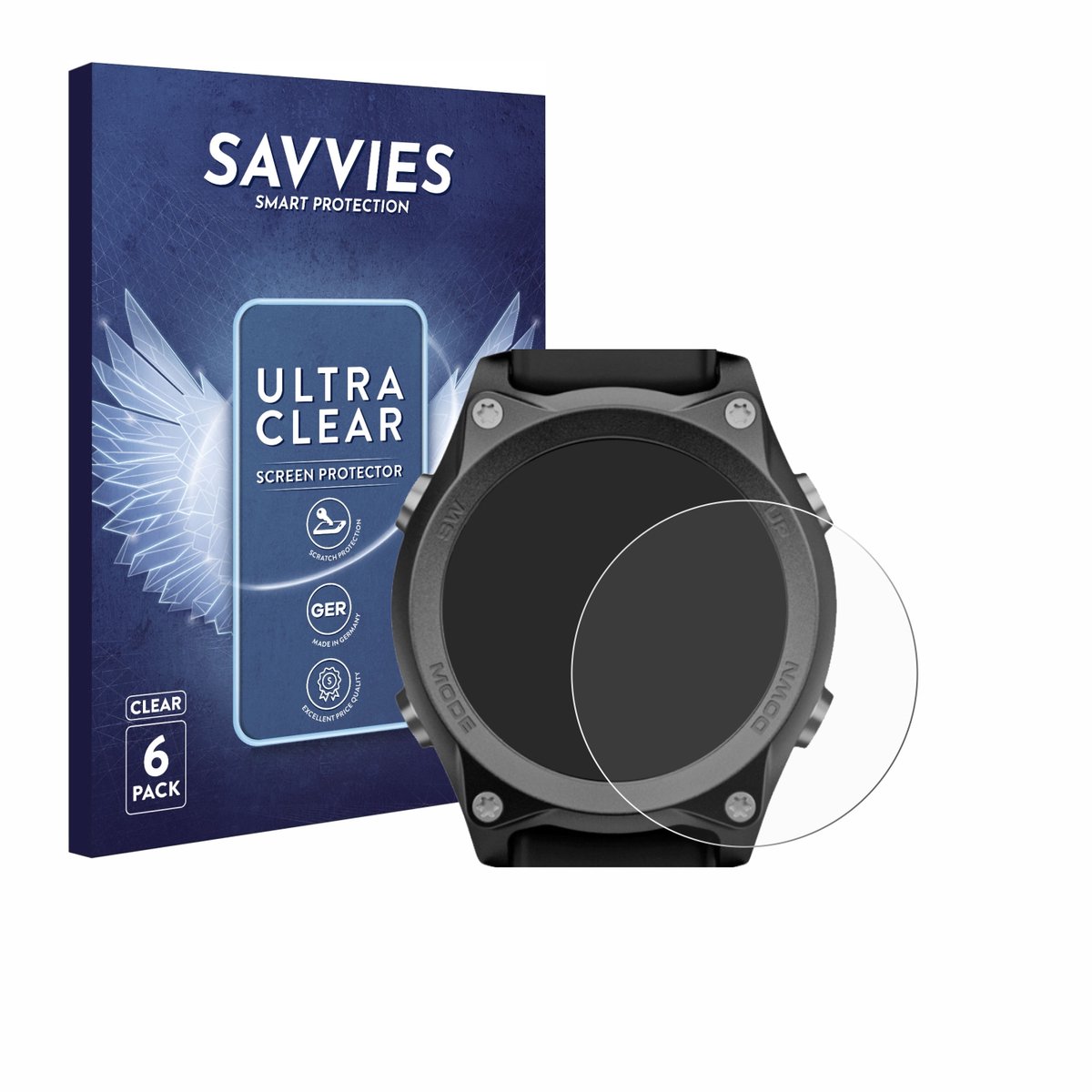 Savvies - Screenprotector voor Mares Sirius - Folie Beschermfolie transparant 6 Stuks