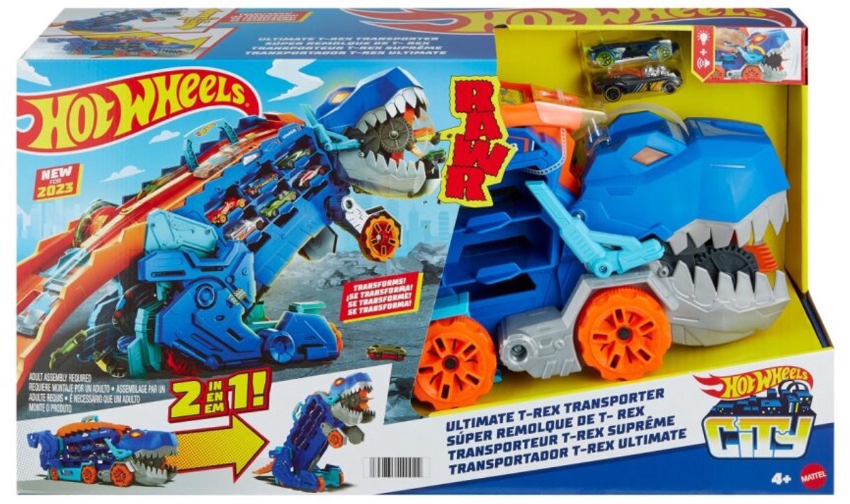 Hot Wheels - City Ultieme Dino Hauler Vrachtwagen - 1:64 - Speelgoedvoertuig — afbeelding 12