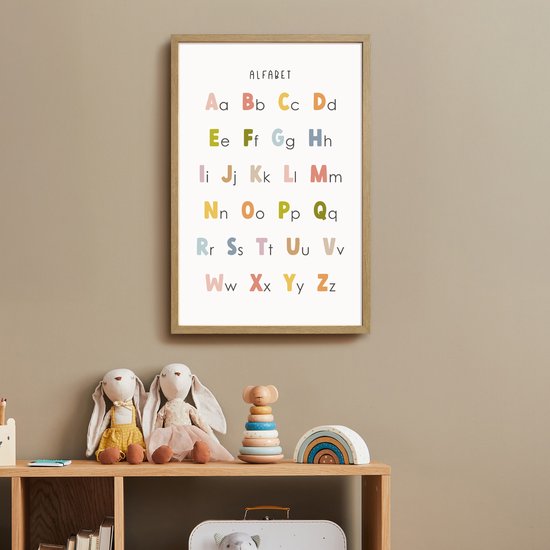 Nachtlampje 40x60 cm - Kinder lamp - Alfabet - Educatief - Kleuren - Letters leren voor kinderen - Tafellamp kinderkamer draadloos - Slaapkamer lampje - Bedlamp kinderen - Kinderlampje - Wandlamp babykamer - Nachtlampjes van Merkloos — afbeelding 3
