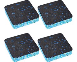 Geluidsisolatiepads voor wasmachines en drogers, set van 4, 10 x 10 x 2 cm, anti-trillingsmat, rubber