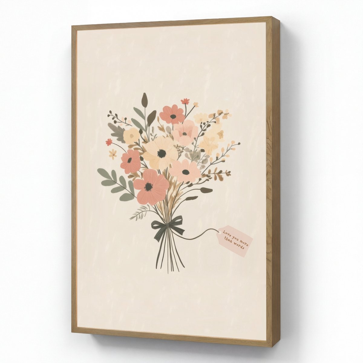 Bloemen - Quote - Beige - Lint