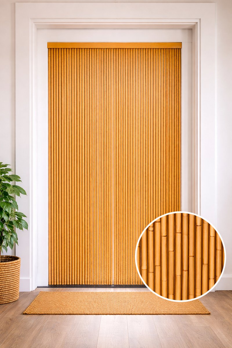 Dutchers® Bamboe Vliegengordijn 90x200 cm - Deurgordijn - Deurhor Handgemaakt - Horgordijn - Decoratiegordijn - Bamboegordijn - Kralengordijn deur