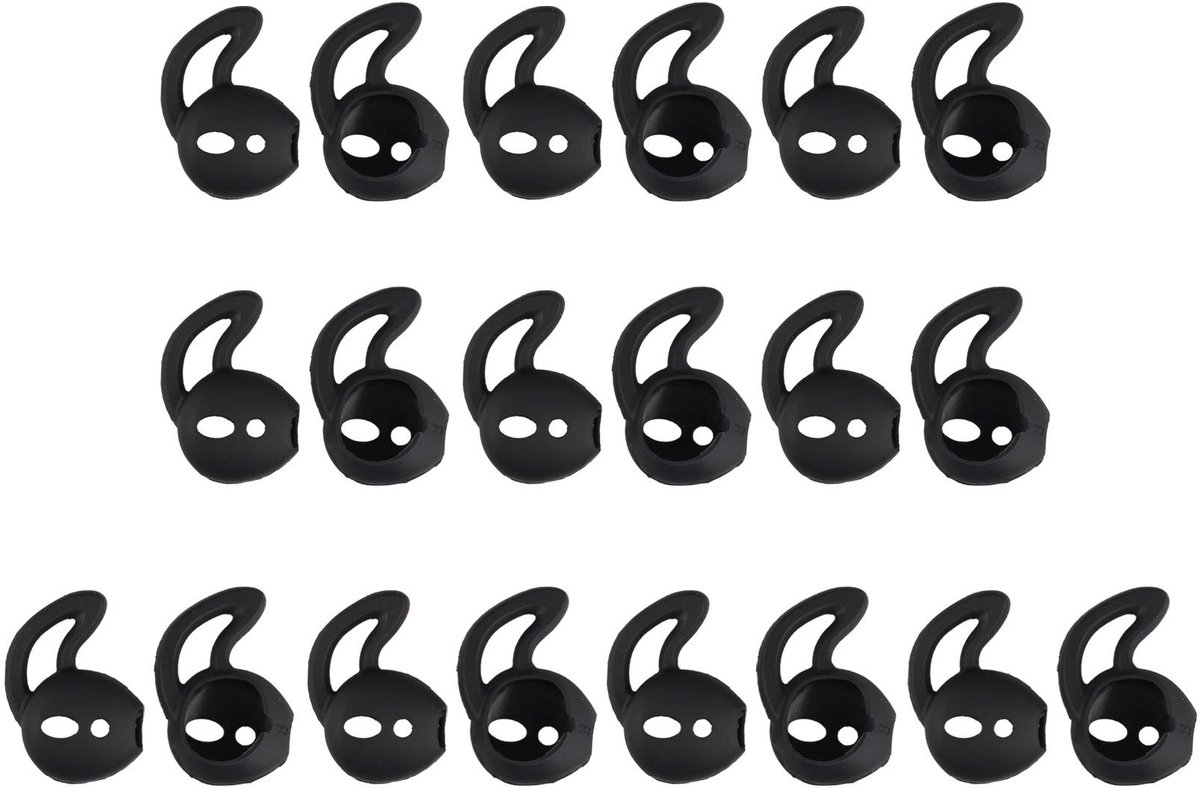 Allecto - Oordopjes - Silicone Ear Tips - Comfortabele en anti-slip pasvorm - Zwart - Sport oordopjes - Beschermende accessoires - Geschikt voor sp...