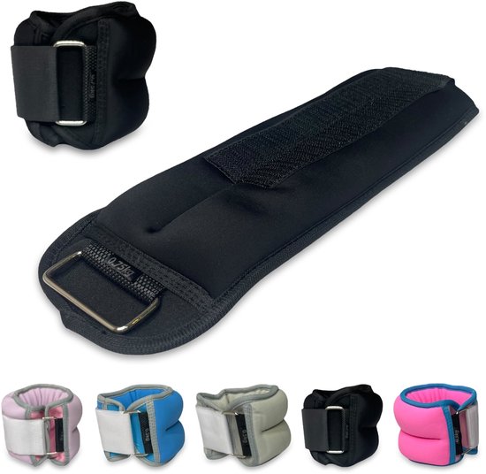 Padisport enkelgewichten 1 kg - ankle weights - enkelgewichten - polsgewicht - zwart