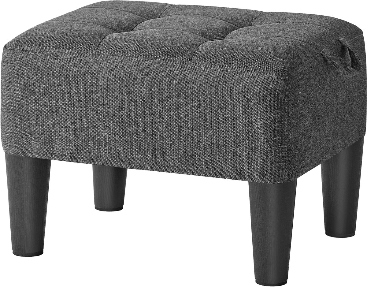 SONGMICS - Opbergpoef - Opbergpoef met deksel - Imitatielinnen - Voor Woonkamer Slaapkamer Hal - Belastbaar tot 150 kg