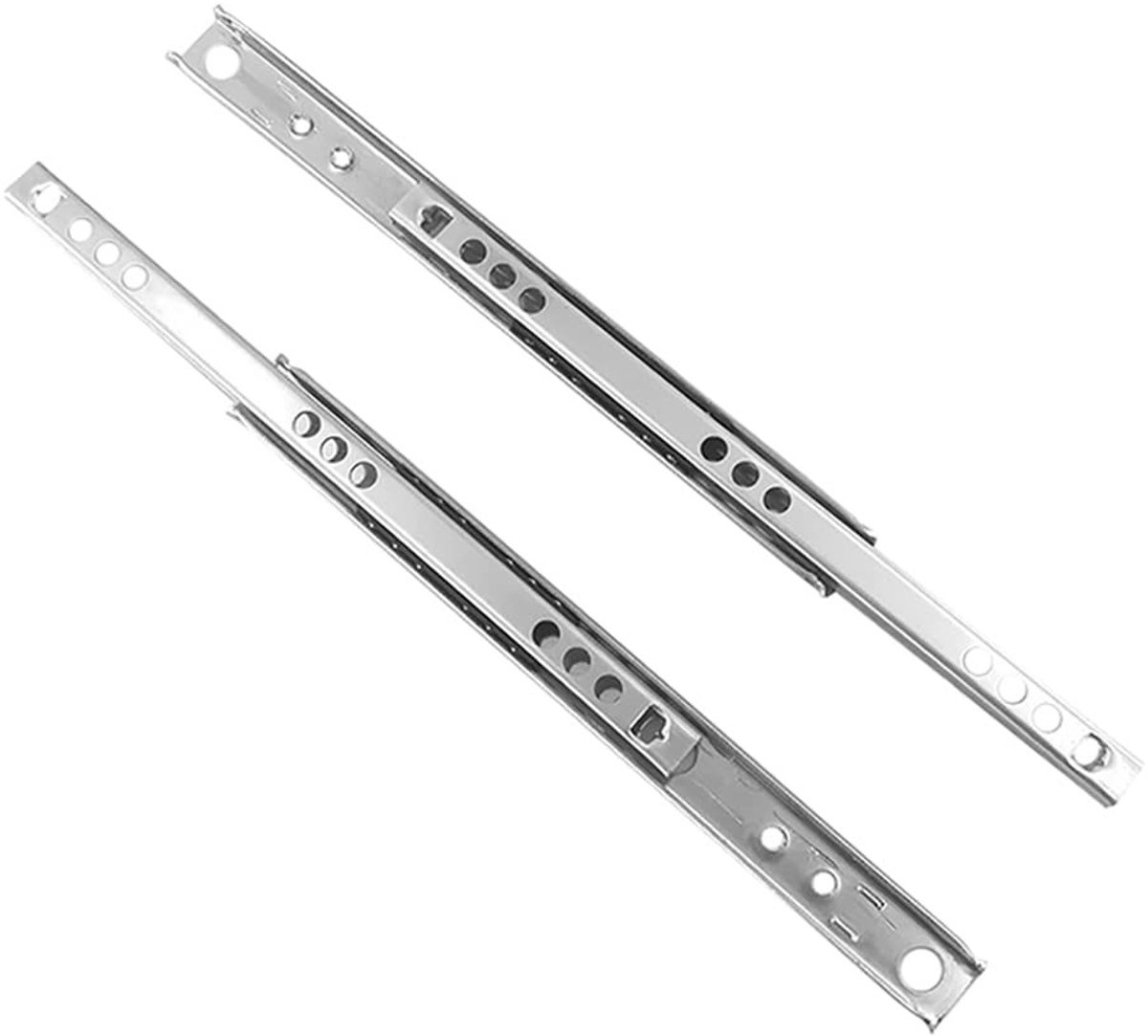 Allecto - Slides Tray - Drawer Rail Runners - Robuuste metalen constructie - 17mm - Voor meubels - 10 inch - Geschikt voor kasten - 17mm model