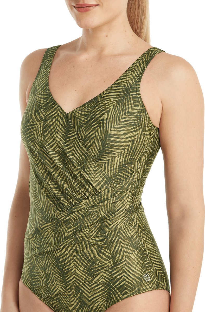 Ten Cate badpak soft cup shape summer leaves grey voor Dames | — afbeelding 3
