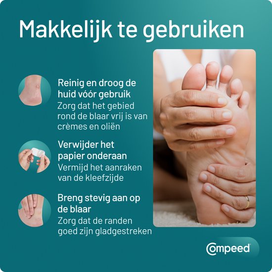 Compeed Blarenpleisters mixpack - blarenpleisters bieden directe pijnverlichting, snellere genezing - diverse groottes voor verschillende soorten blaren. - 10 stuks