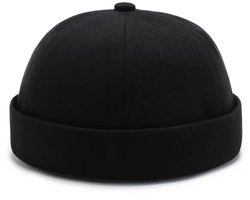 Heren Docker Cap zonder rand, Skullcap, Matrozenpet met opgerolde rand, Retro Beanie Hat