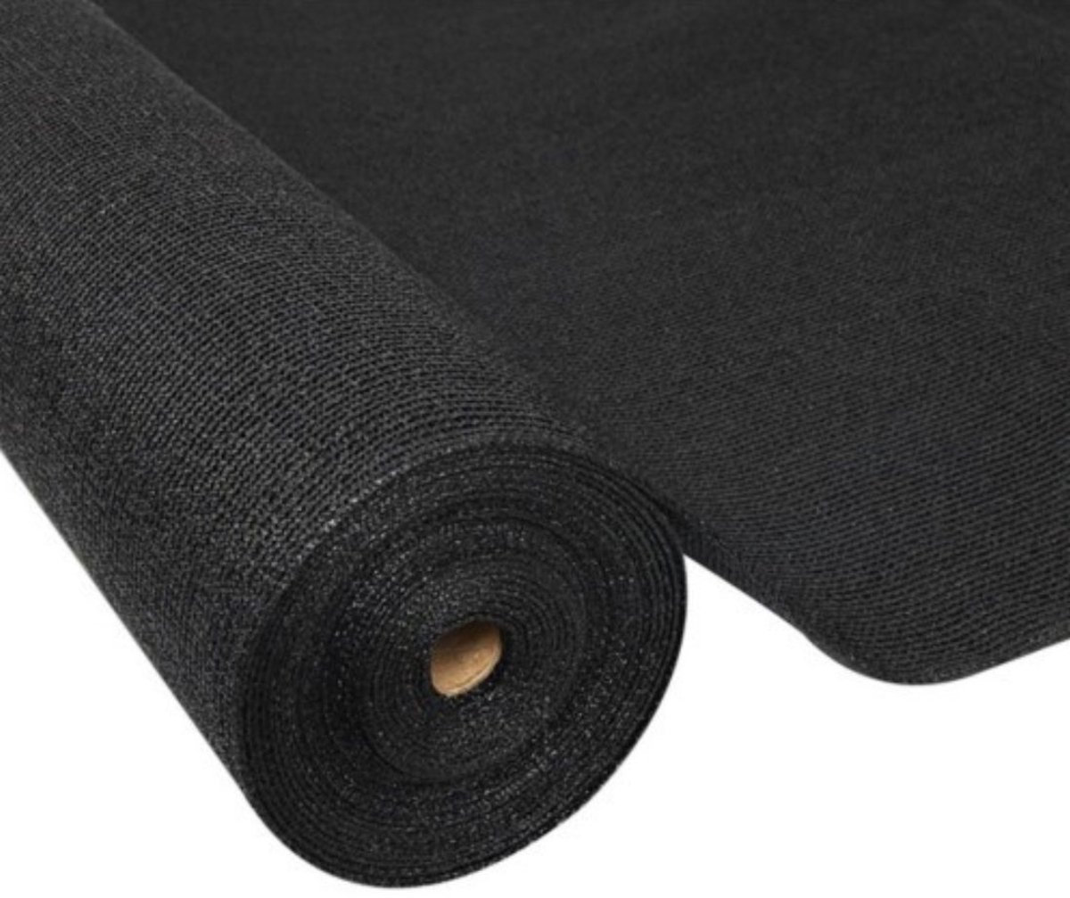 Practo Zichtdoek - Privacydoek - 1,5m x 10m - zwart