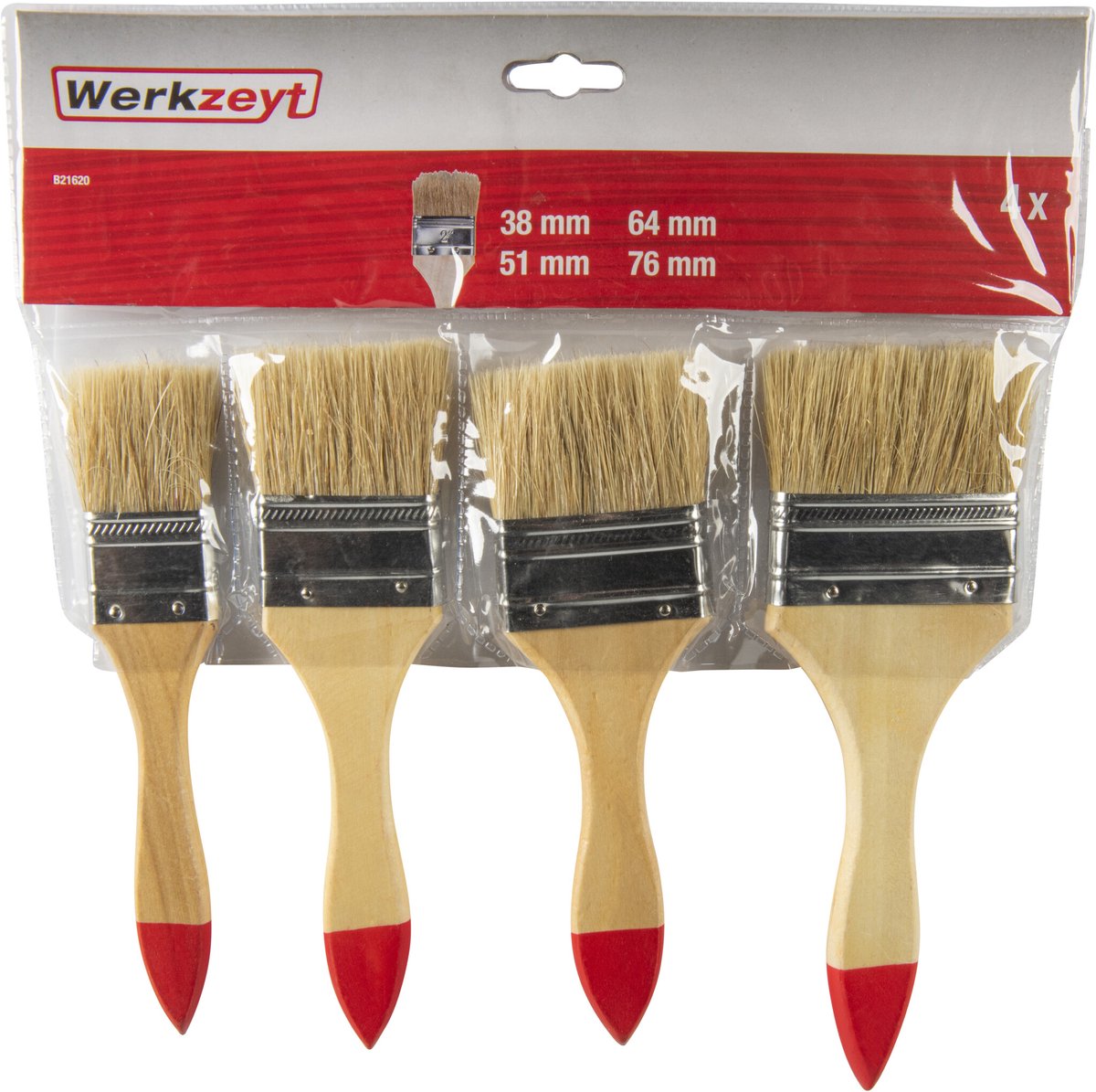 Werkzeyt Kwastenset – 4-delig – Voor Lak en Verf
