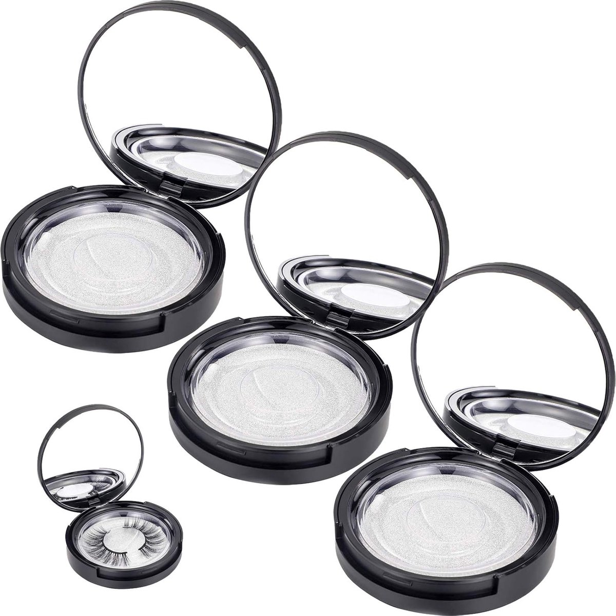 3-delige wimperorganizer set met spiegel, wimperorganizer, draagbare reiswimperorganizer