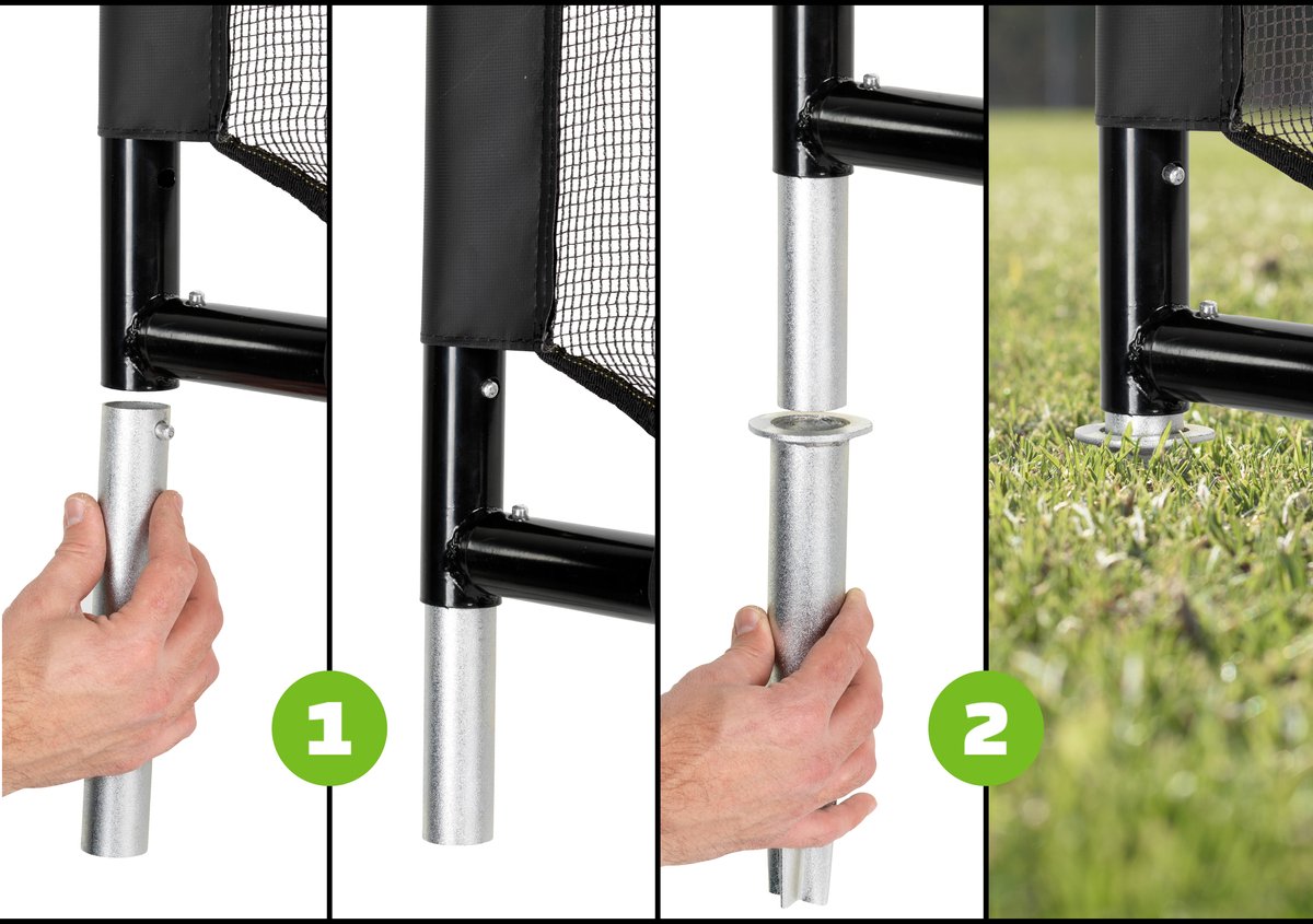 EXIT Maestro Stalen Voetbaldoel 180x120cm - Voetbal Goal - Voor Kinderen - Tuin - Zwart — afbeelding 2