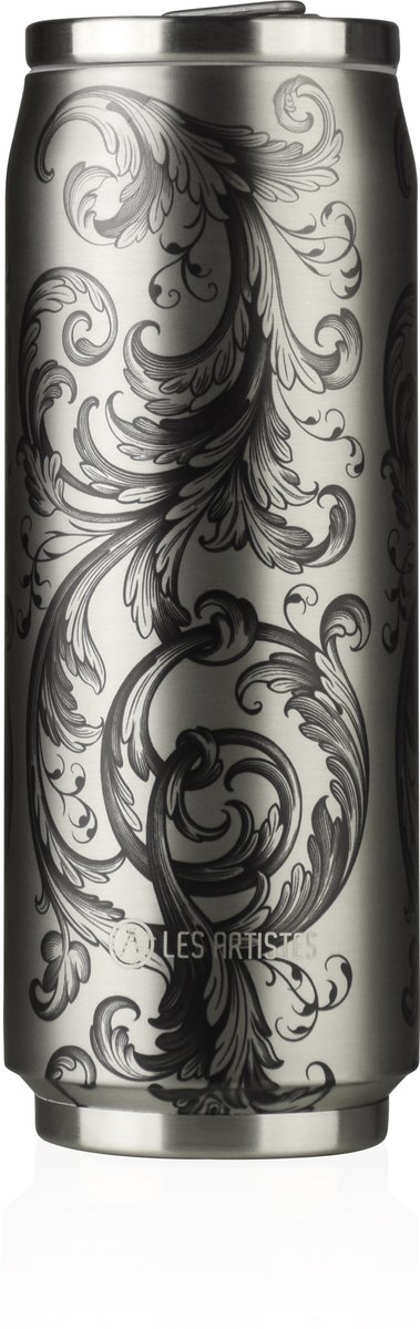 Les Artistes Paris - Thermosbeker blik 500ml Tattoo - met geïntegreerd rietje - LP-A8643