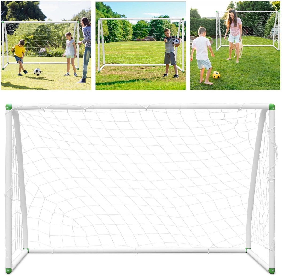 Voetbaldoel voor kinderen 180 x 120 x 80 cm tuindoel snel te monteren ideaal voor tuin en park