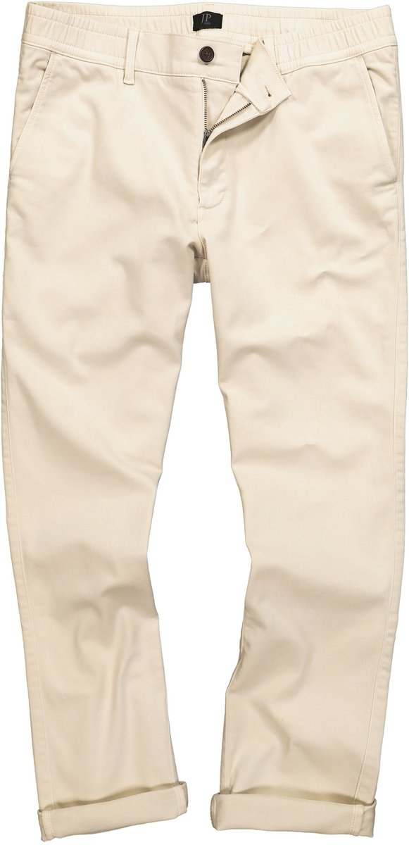 JP 1880 - Heren - Chino FLEXNAMIC® elastische tailleband - Licht beige - Maat 62