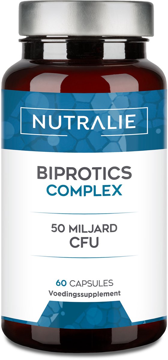Nutralie Digestive Intestinale Capsules - 60 Stuks - Darmgezondheid Supplementen - Mannen en Vrouwen - 10 Stammen, 50 Miljard KVE, Lactobacillus & Bifidobacterium