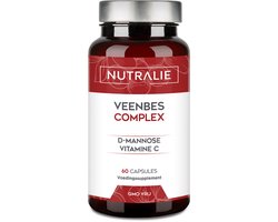 Nutralie Amerikaanse Rode Cranberry - 60 Capsules - Urinewegen & Immuunsysteem Supplementen - Mannen en Vrouwen - met Vitamine C, D-Mannose, Hibiscus & Gember