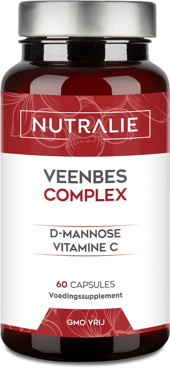 Nutralie Amerikaanse Rode Cranberry - 60 Capsules - Urinewegen & Immuunsysteem Supplementen - Mannen en Vrouwen - met Vitamine C, D-Mannose, Hibiscus & Gember