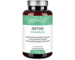 Nutralie Detox Complex - 90 Capsules - Lever & Spijsvertering Supplementen - Mannen en Vrouwen - Artisjok, Mariadistel & 13 Actieve Ingrediënten - Vegan