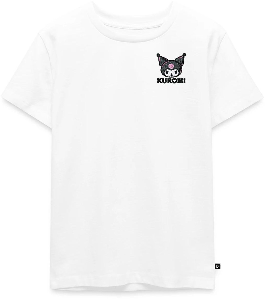 Kuromi Geborduurd Portret Premium T Shirt Kinderen