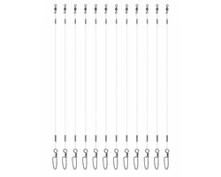 S&D | Fluorocarbon onderlijnen - 33.2cm - 20kg - 12 stuks - Fluorcarbon Leader voor Roofvissen