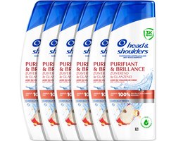 Head & Shoulders Zuiverend & Glanzend Anti-Roos Shampoo - 6 x 250ml