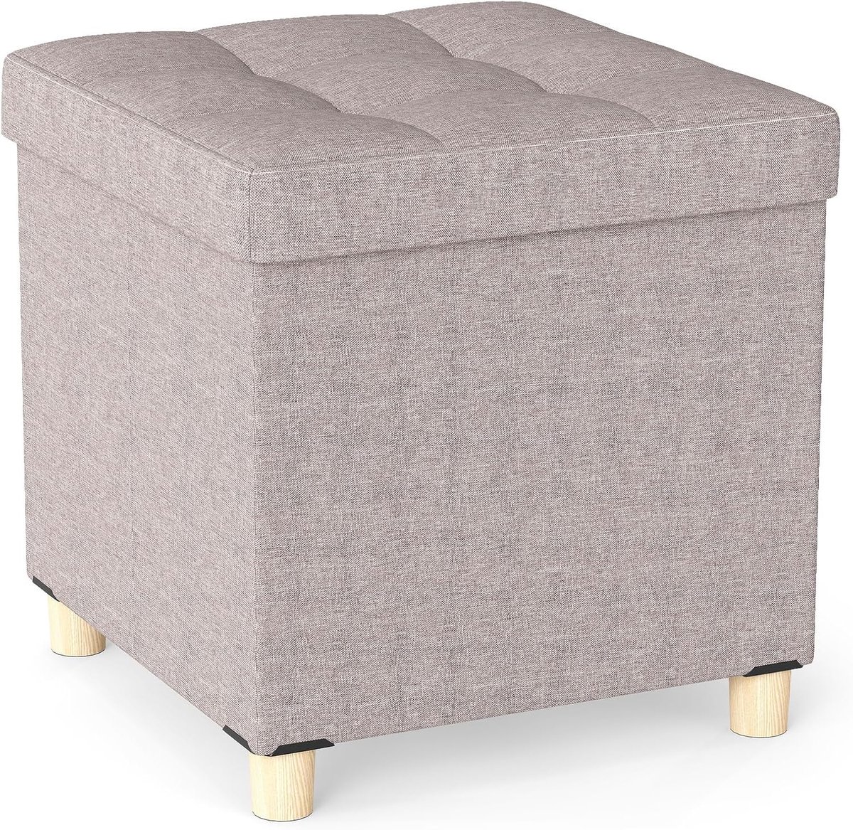 Imperatoris - Opbergpoef - Vouwbaar - Hocker Met Opbergruimte - Poef - Opvouwbare Bank - Opbergbank met Zitting - Multifunctioneel Zitmeubel & Opbergbox - Draagkracht 53.5 L - 45 x 45 x 45 cm