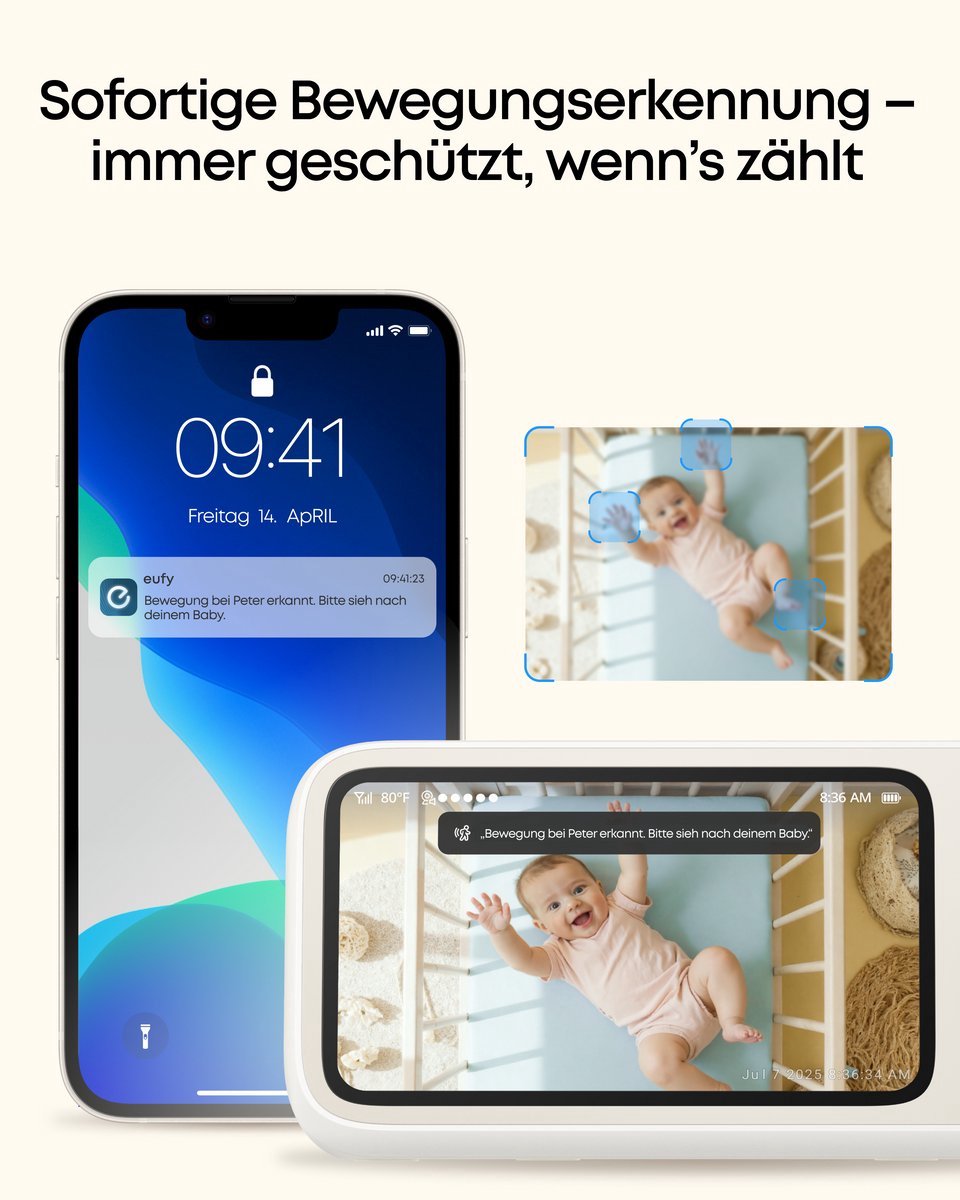 eufy C10 Babyfoon met 2K HD Camera en - afbeelding 3