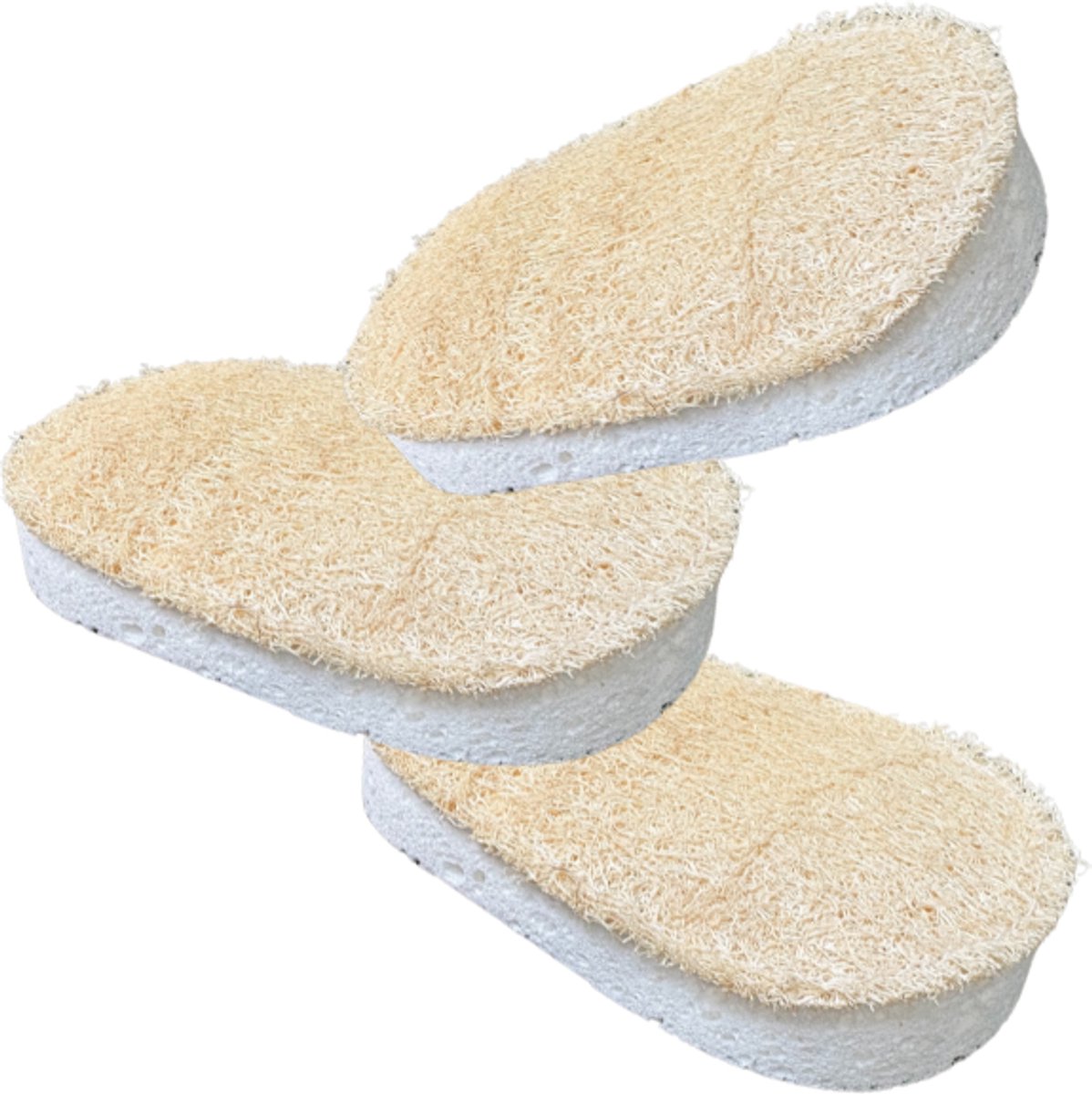 Sisal Natuurlijke Loofah Spons - peeling - Sisal Pad voor dames en heren - 3 stuks