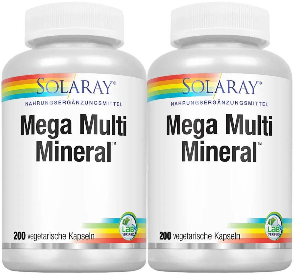 Solaray Mega-Multi-Mineral - 2 x 200 capsules - Voordeelverpakking