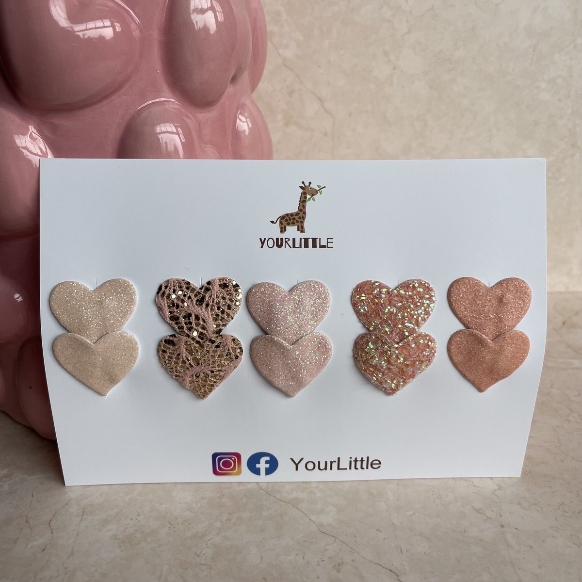 YourLittle antislip haarspeldjes setje hartjes