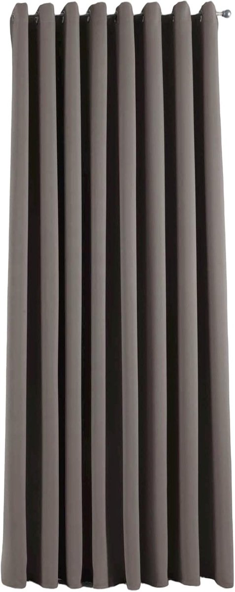 Famanu Ondoorzichtig taupe H x B 245 x 295 cm - 1 stuk thermo - gordijn - verduisteringsgordijn - geluidsisolerend - standaard