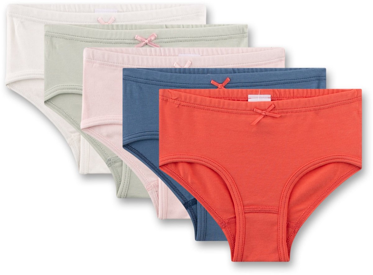 Sanetta Broekje Hipslip 5P 104 Set van 5 Rood/Blauw/Roze