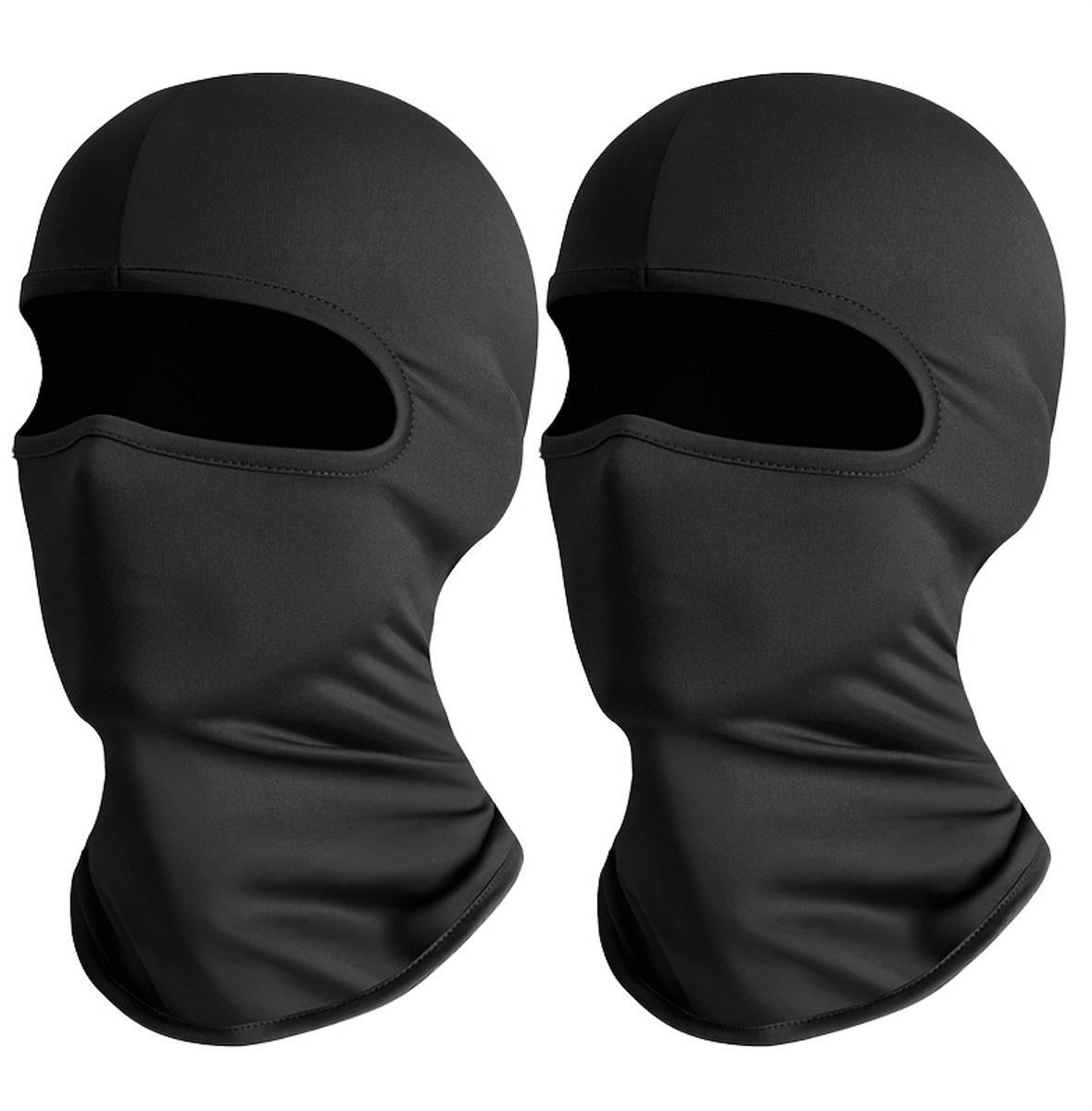 Livé® Balaclava Set – 2-Pack Ademend Ski Masker – Unisex Sportmuts Zwart