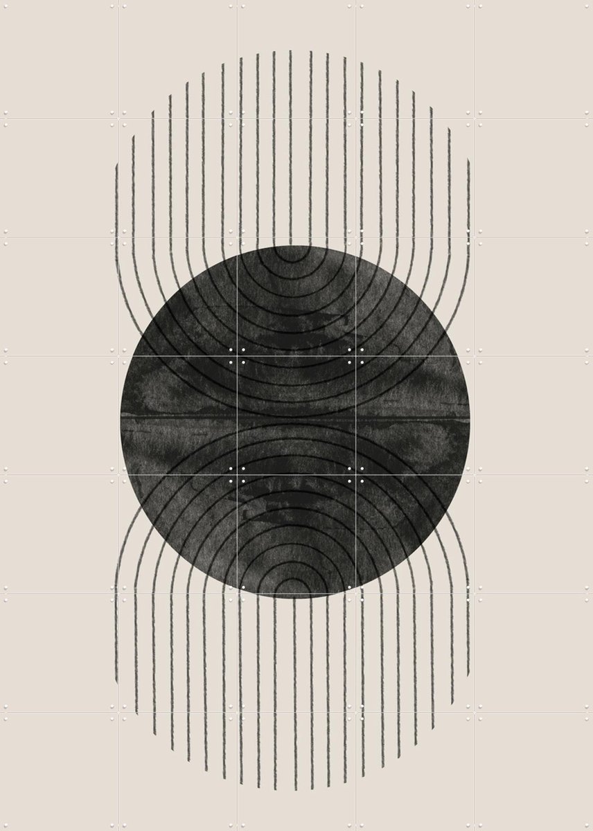 IXXI Perfect Point Black, The Miuus Studio & Various - 100 x 140 cm - Gratis ophangtool - Grote wanddecoratie en posters - Illustraties, Klassiek