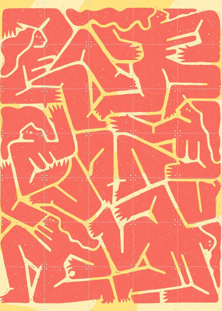 IXXI Femme Fatale, Studio Muti - 100 x 140 cm - Gratis ophangtool - Grote wanddecoratie en posters - Illustraties, Kleurrijk, Abstract, Speels