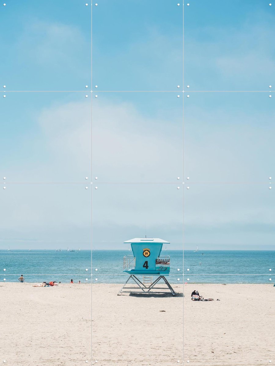IXXI California Guard Tower, Pati Photography - 60 x 80 cm - Gratis ophangtool - Grote wanddecoratie en posters - Minimalisme, Fotografie, Woonkamer