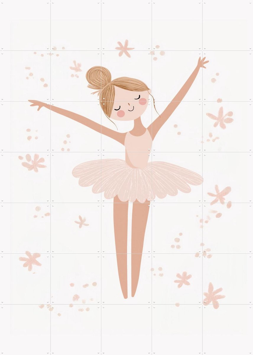 IXXI Ballerina, Treechild & Various - 100 x 140 cm - Gratis ophangtool - Grote wanddecoratie en posters - Fantasierijk, Cartoonesk, Speels