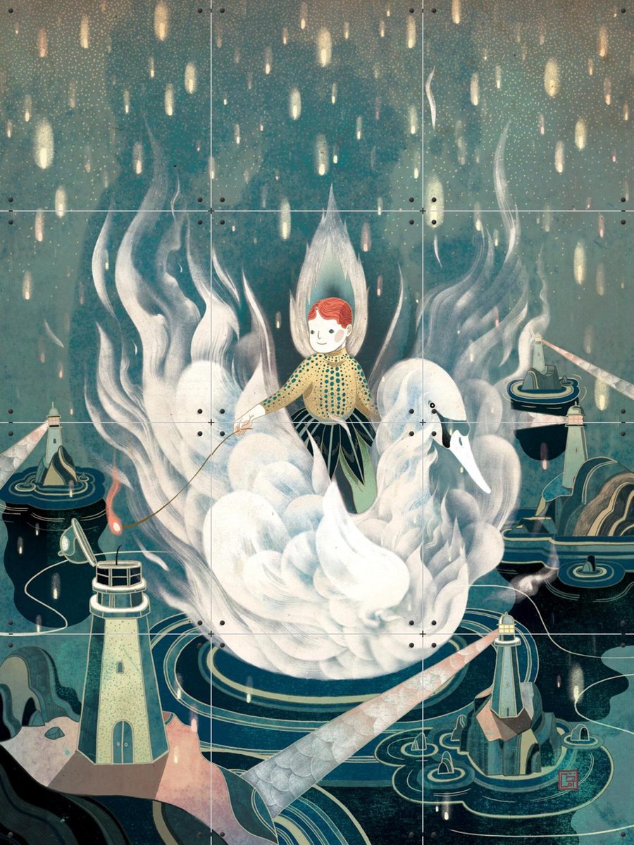IXXI Enlightened, Victo Ngai - 60 x 80 cm - Gratis ophangtool - Grote wanddecoratie en posters - Digitale Kunst, Grafisch Ontwerp, Speels