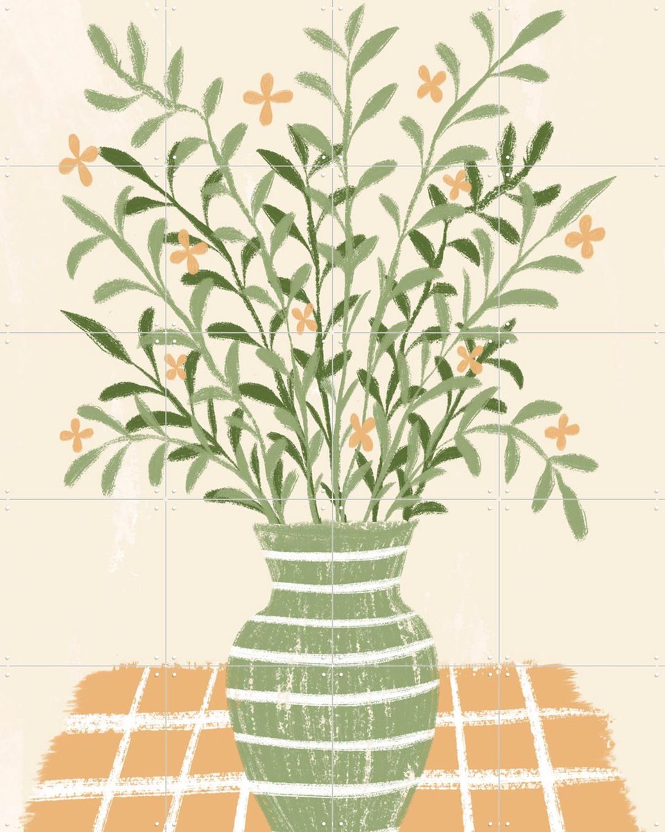 IXXI Cozy Home, Martina & Various - 80 x 100 cm - Gratis ophangtool - Grote wanddecoratie en posters - Speels, Illustraties, Eetkamer, Studeerkamer